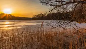 Zachód słońca nad jeziorem Ublik Mały, marzec 2026 r. - zdjęcie 19