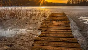 Zachód słońca nad jeziorem Ublik Mały, marzec 2026 r. - zdjęcie 20