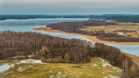 Jezioro Mamry i Święcajty z drona, marzec 2026 r. - zdjęcie 13