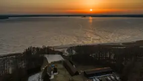 Jezioro Mamry i Święcajty z drona, marzec 2026 r. - zdjęcie 32