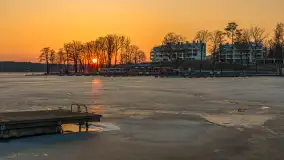 Marcowy zachód słońca w Zatoce Tracz, jezioro Kisajno - zdjęcie 39