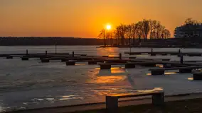 Marcowy zachód słońca w Zatoce Tracz, jezioro Kisajno - zdjęcie 36
