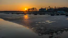 Marcowy zachód słońca w Zatoce Tracz, jezioro Kisajno - zdjęcie 35