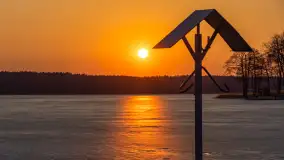 Marcowy zachód słońca w Zatoce Tracz, jezioro Kisajno - zdjęcie 32