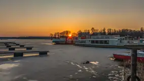 Marcowy zachód słońca w Zatoce Tracz, jezioro Kisajno - zdjęcie 27