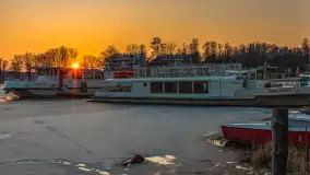 Marcowy zachód słońca w Zatoce Tracz, jezioro Kisajno - zdjęcie 25