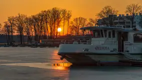 Marcowy zachód słońca w Zatoce Tracz, jezioro Kisajno - zdjęcie 24