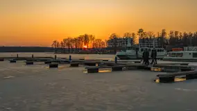 Marcowy zachód słońca w Zatoce Tracz, jezioro Kisajno - zdjęcie 19