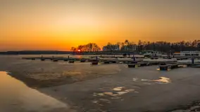 Marcowy zachód słońca w Zatoce Tracz, jezioro Kisajno - zdjęcie 18