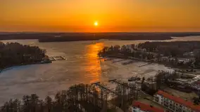 Marcowy zachód słońca w Zatoce Tracz, jezioro Kisajno - zdjęcie 11