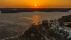 Marcowy zachód słońca w Zatoce Tracz, jezioro Kisajno - zdjęcie 5