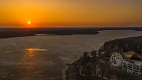 Marcowy zachód słońca w Zatoce Tracz, jezioro Kisajno - zdjęcie 4