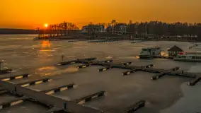 Marcowy zachód słońca w Zatoce Tracz, jezioro Kisajno - zdjęcie 2