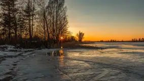 Zachód słońca nad jeziorem Kruklin, marzec 2026 r. - zdjęcie 17