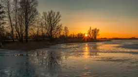 Zachód słońca nad jeziorem Kruklin, marzec 2026 r. - zdjęcie 1