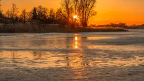 Zachód słońca nad jeziorem Kruklin, marzec 2026 r. - zdjęcie 3