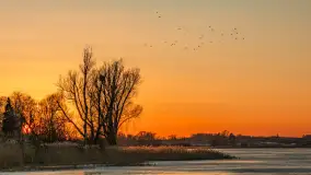 Zachód słońca nad jeziorem Kruklin, marzec 2026 r. - zdjęcie 15