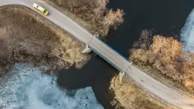 Jeziora Niegocin, Niałk Duży i Mały oraz Wojnowo u progu wiosny, z lotu ptaka - zdjęcie 19