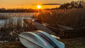 Zachód słońca nad jeziorem Stręgiel, marzec 2026 r. - zdjęcie 6