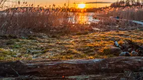 Zachód słońca nad jeziorem Stręgiel, marzec 2026 r. - zdjęcie 18