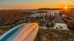 Zachód słońca nad jeziorem Stręgiel, marzec 2026 r. - zdjęcie 4