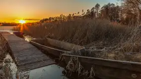 Zachód słońca nad jeziorem Stręgiel, marzec 2026 r. - zdjęcie 28
