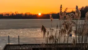 Zachód słońca nad jeziorem Stręgiel, marzec 2026 r. - zdjęcie 5