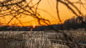 Zachód słońca nad jeziorem Stręgiel, marzec 2026 r. - zdjęcie 8