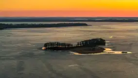 Zachód słońca nad Darginem z lotu ptaka, wiosna 2026 r. - zdjęcie 16