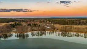 Zachód słońca nad Darginem z lotu ptaka, wiosna 2026 r. - zdjęcie 12