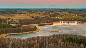 Zachód słońca nad Darginem z lotu ptaka, wiosna 2026 r. - zdjęcie 6