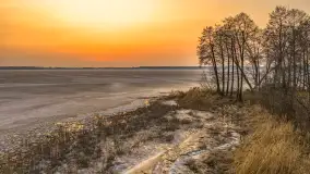 Niegocin, Bystry i Giżycko po zachodzie słońca, marzec 2026 r. - zdjęcie 1