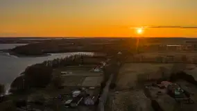 Zachód słońca nad wsią i jeziorem Stręgiel, marzec 2026 r. - zdjęcie 7