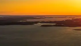 Zachód słońca nad wsią i jeziorem Stręgiel, marzec 2026 r. - zdjęcie 37