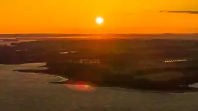 Zachód słońca nad wsią i jeziorem Stręgiel, marzec 2026 r. - zdjęcie 9