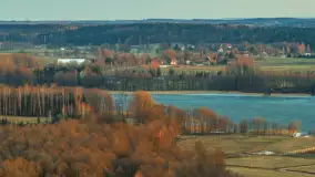 Zachód słońca nad wsią i jeziorem Stręgiel, marzec 2026 r. - zdjęcie 10