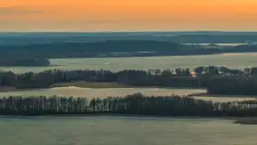 Zachód słońca nad wsią i jeziorem Stręgiel, marzec 2026 r. - zdjęcie 12