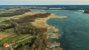 Zachód słońca nad wsią i jeziorem Stręgiel, marzec 2026 r. - zdjęcie 22