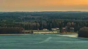 Zachód słońca nad wsią i jeziorem Stręgiel, marzec 2026 r. - zdjęcie 27