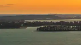 Zachód słońca nad wsią i jeziorem Stręgiel, marzec 2026 r. - zdjęcie 24