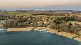 Zachód słońca nad wsią i jeziorem Stręgiel, marzec 2026 r. - zdjęcie 32