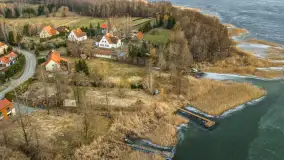 Zachód słońca nad wsią i jeziorem Stręgiel, marzec 2026 r. - zdjęcie 42