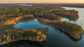 Zachód słońca nad jeziorem Nidzkie, Ruciane-Nida i Pod Dębem, kwiecień 2026 r. - zdjęcie 4