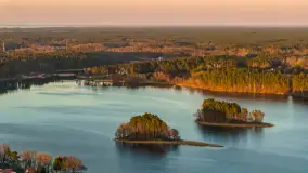 Zachód słońca nad jeziorem Nidzkie, Ruciane-Nida i Pod Dębem, kwiecień 2026 r. - zdjęcie 8