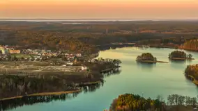 Zachód słońca nad jeziorem Nidzkie, Ruciane-Nida i Pod Dębem, kwiecień 2026 r. - zdjęcie 36