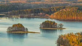 Zachód słońca nad jeziorem Nidzkie, Ruciane-Nida i Pod Dębem, kwiecień 2026 r. - zdjęcie 22