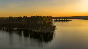 Zachód słońca nad jeziorem Nidzkie, Ruciane-Nida i Pod Dębem, kwiecień 2026 r. - zdjęcie 35