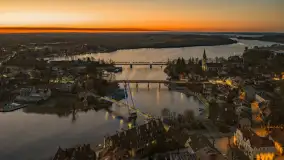 Końcówka dnia w Mikołajkach z drona, kwiecień 2026 r. - zdjęcie 12