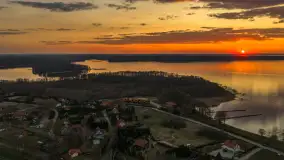 Zachód słońca nad jeziorem Kisajno, Pierkunowo, kwiecień 2026 r. - zdjęcie 20