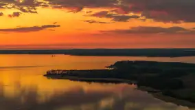 Zachód słońca nad jeziorem Kisajno, Pierkunowo, kwiecień 2026 r. - zdjęcie 33